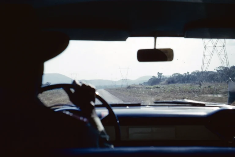 Archival road photograph from Katanga in Congo in 1961.