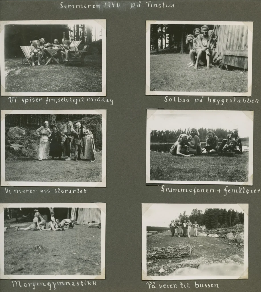 Archival family photograph from Norway in 1940.